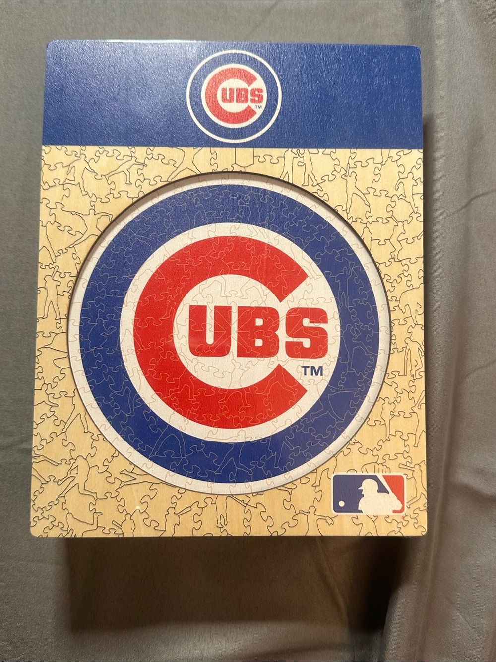 ICONIC Puzzles Chicago Cubs MLB Wooden Puzzle 150 Pieces Size S 9.8x9.8"